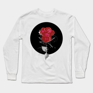 A red extravagant rose Long Sleeve T-Shirt